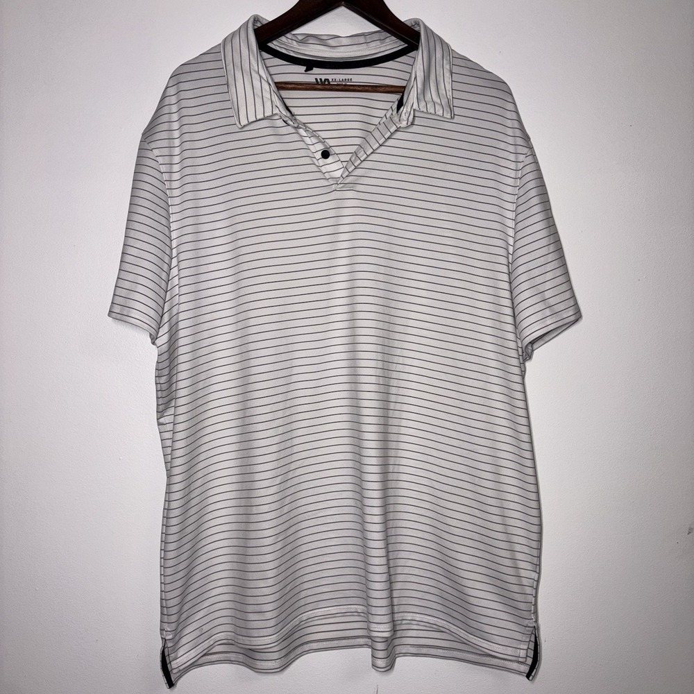 VRST Polo Shirt Mens XXL 2XL Performance Golf Casual Stretch Athletic Striped - Picture 1 of 5